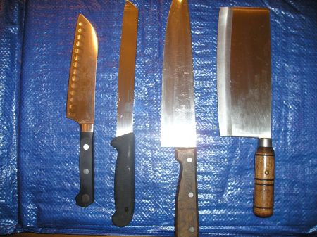 Large kitchen knives